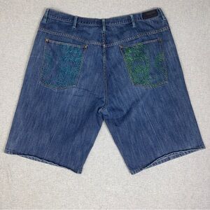 Sean John Jean Shorts Men’s 46B Embroidered Lion Pocket Baggy Streetwear‎ Y2K